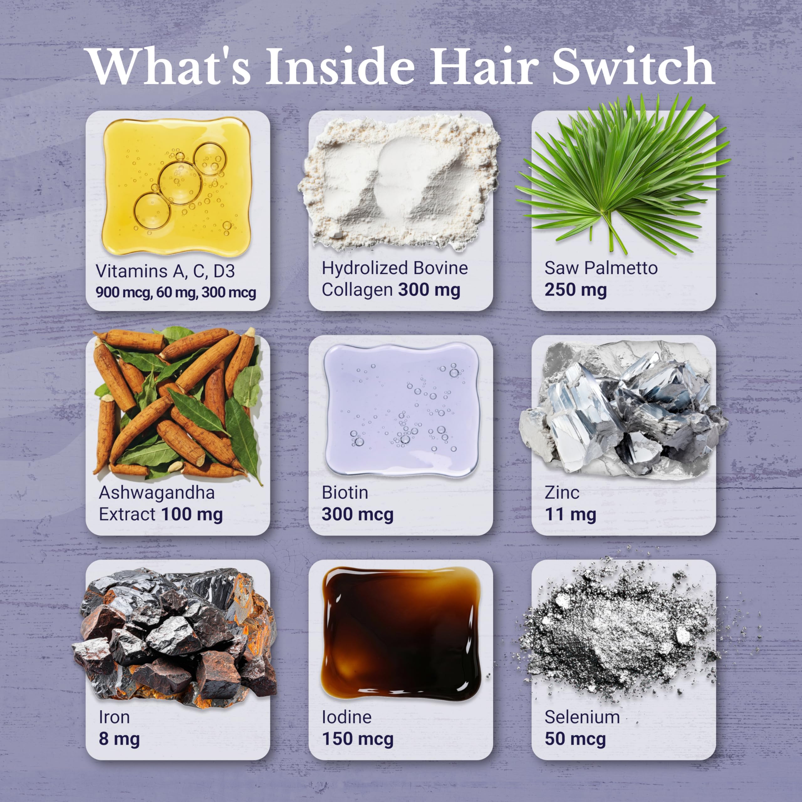 Nation Health MD Hair Switch capsules close-up showing the soft-coated pills.