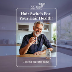 Nation Health MD Hair Switch on a morning routine setup for consistency.