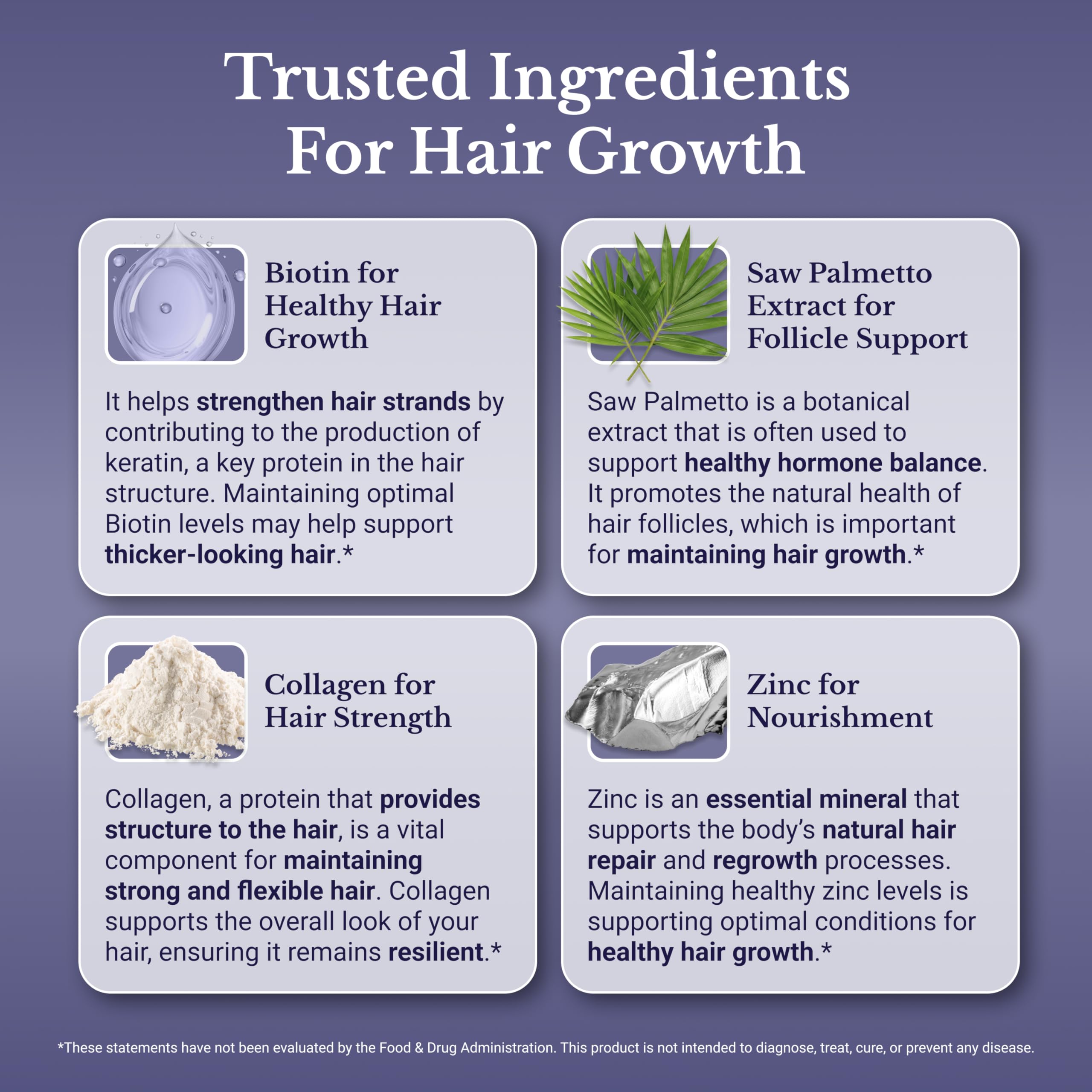 Nation Health MD Hair Switch ingredients blend image featuring biotin and zinc.