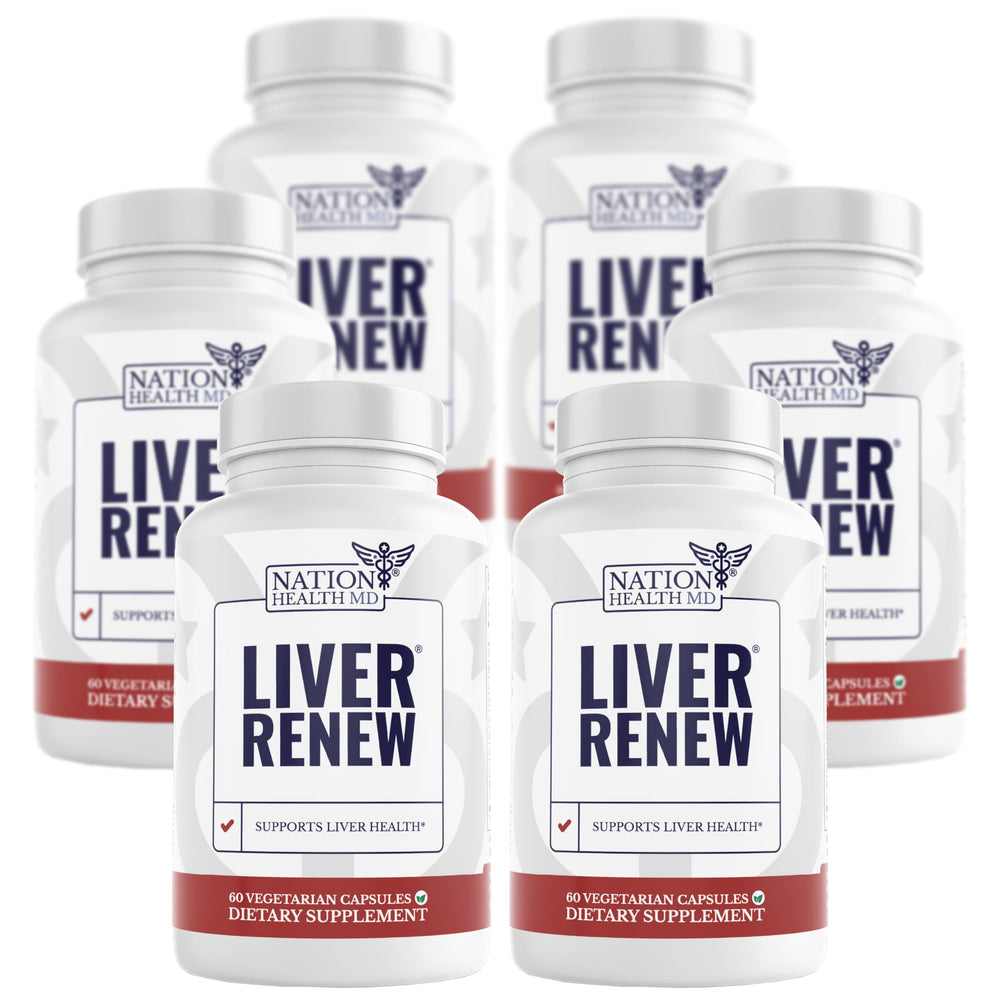 Nation Health MD Liver Renew bottle with artichoke extract supports digestion.