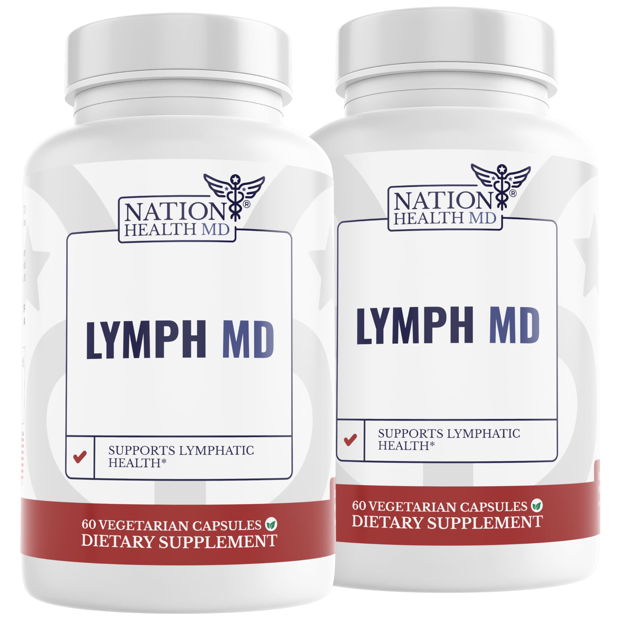 Nation Health MD Lymph MD bottle front view for natural lymph support.