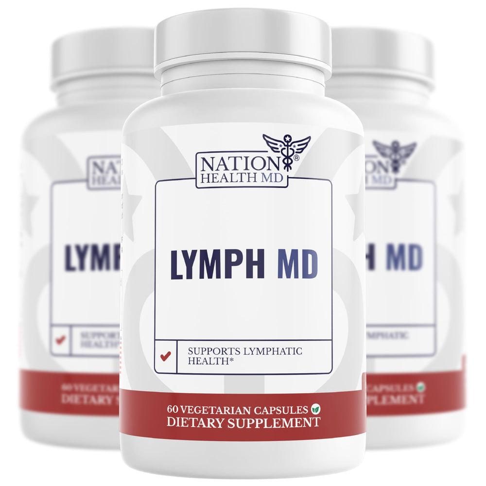 Nation Health MD Lymph MD bottle shown for daily lymph support.