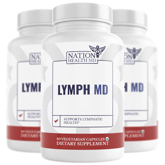 Nation Health MD Lymph MD bottle shown for daily lymph support.