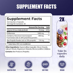 NATION HEALTH MD UroBliss capsules close-up showing dosing.