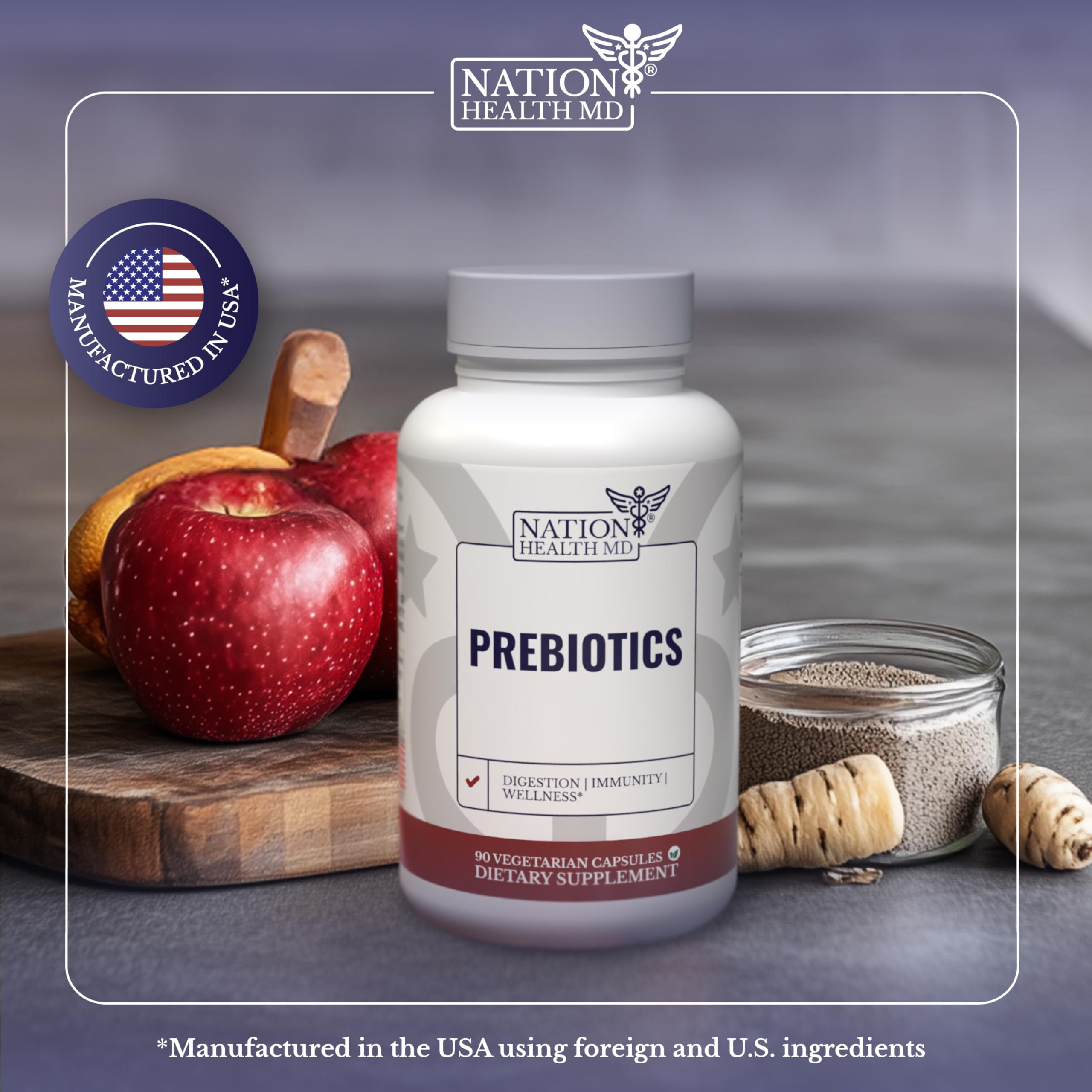 Lifestyle scene showing adults (women and men) using Nation Health MD prebiotics