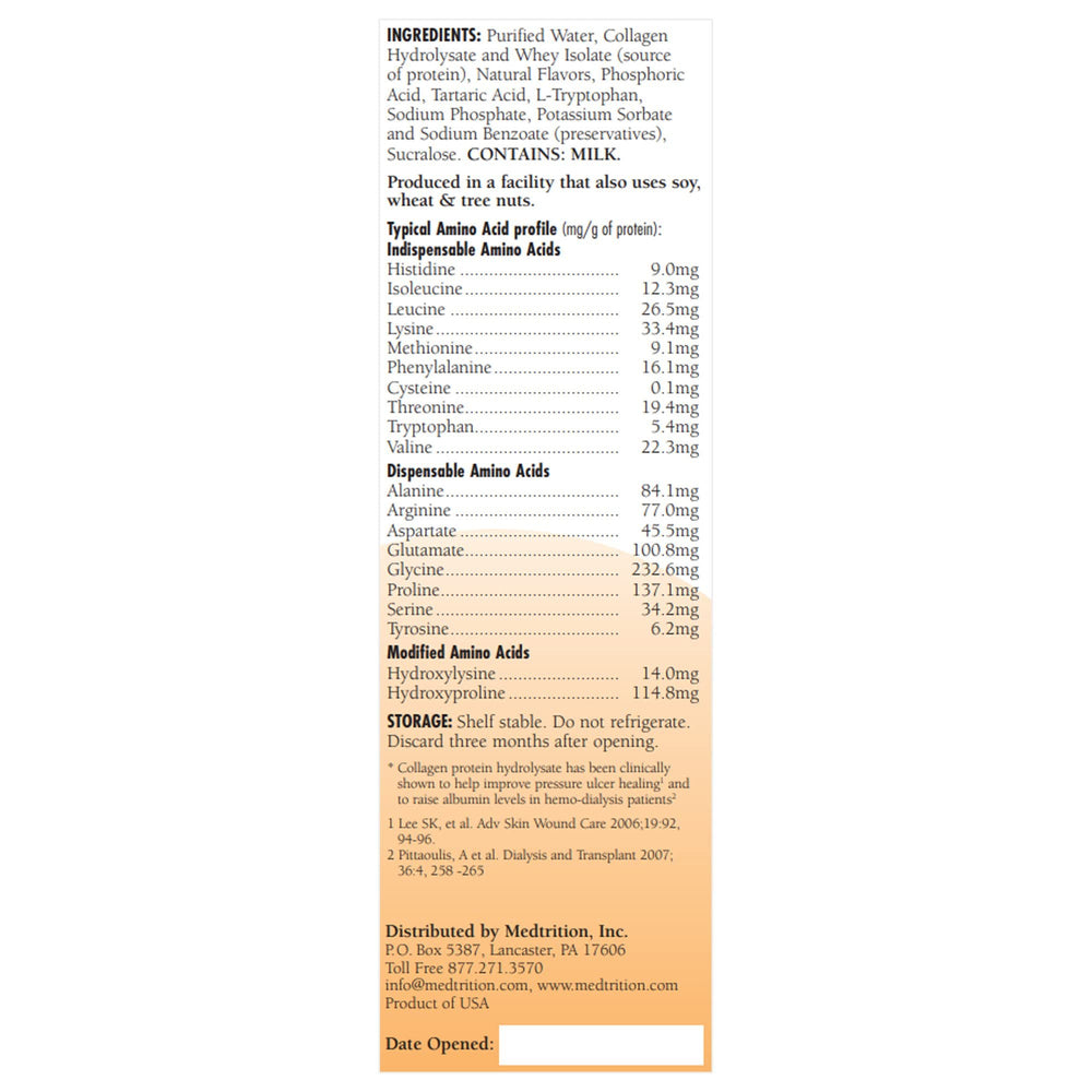 National Nutrition ProSource NoCarb liquid protein label showing ingredients and usage