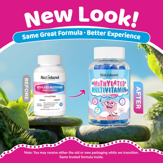 Natisland methylated multivitamin gummies closeup for tasty daily nutrition.