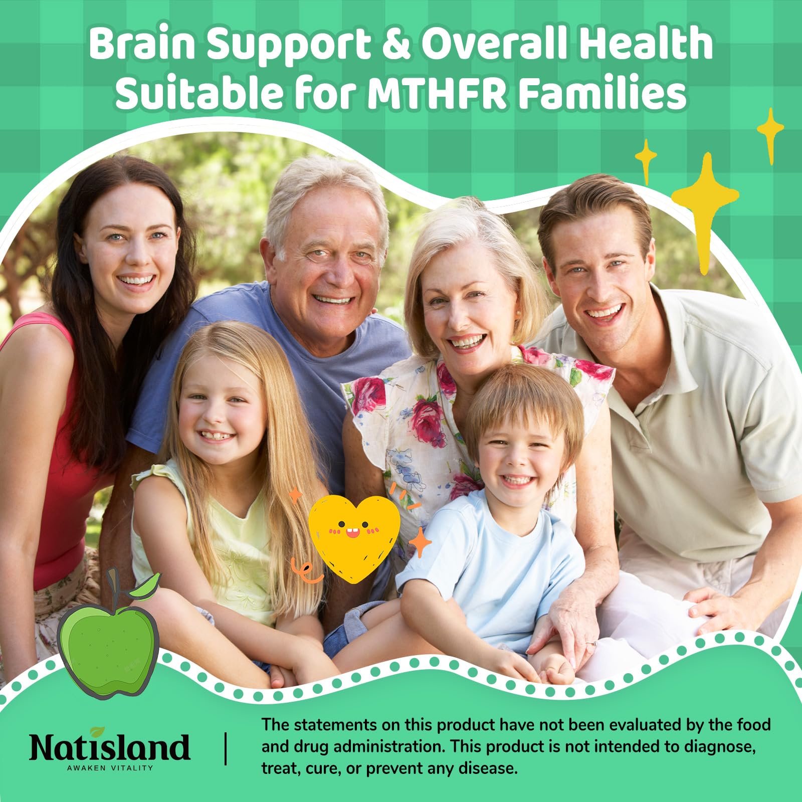 NATISLAND L-Methylfolate Gummies 120-count bottle for ongoing daily support.
