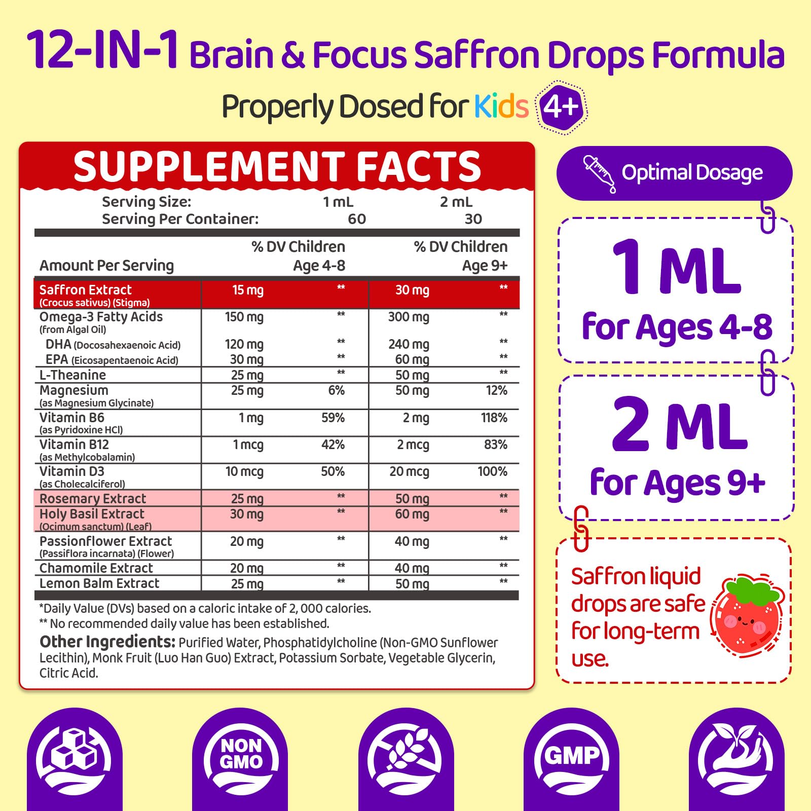 NATISLAND saffron liquid with strawberry flavor for easier routines