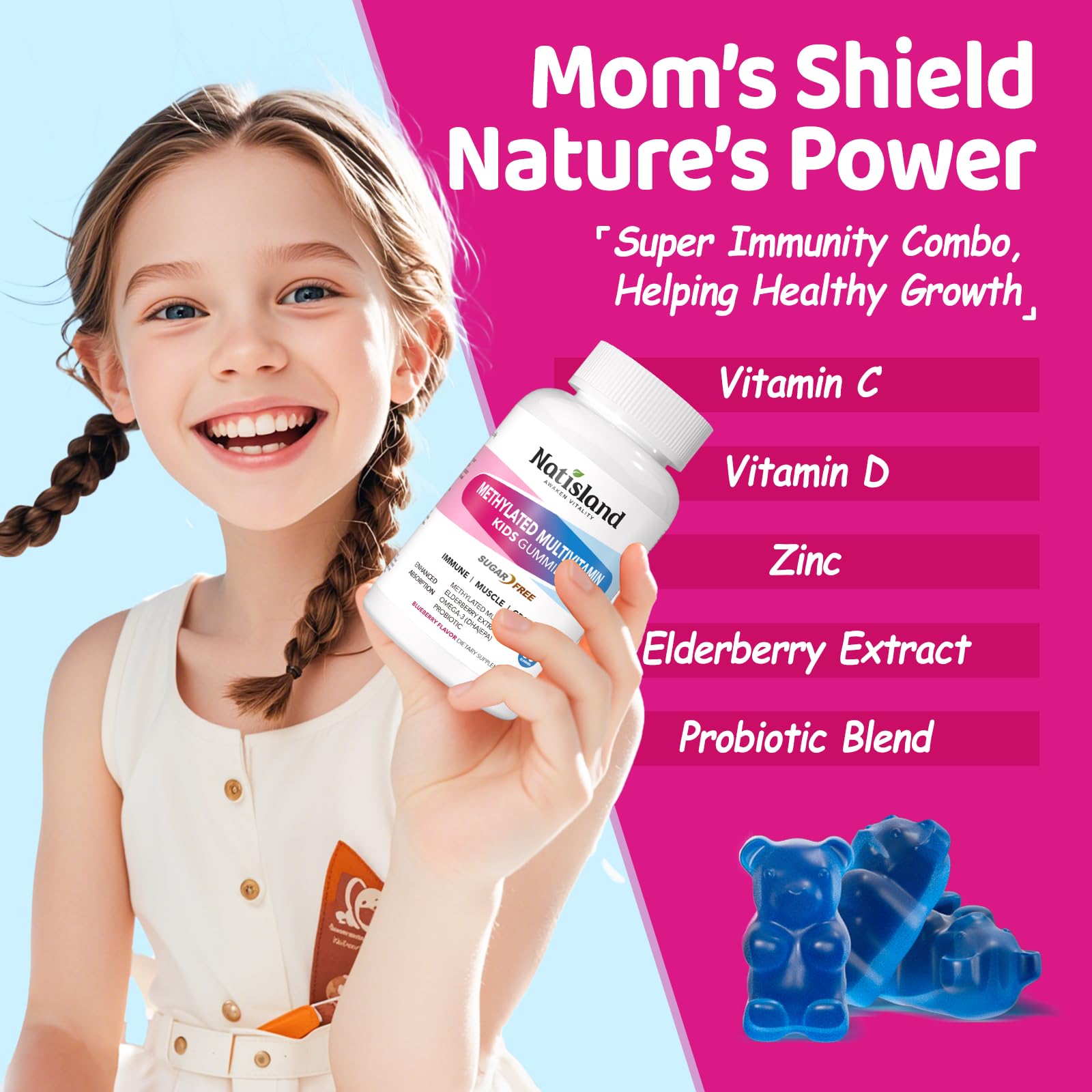 Natisland vegan omega-3 algae DHA-EP A supports brain development.