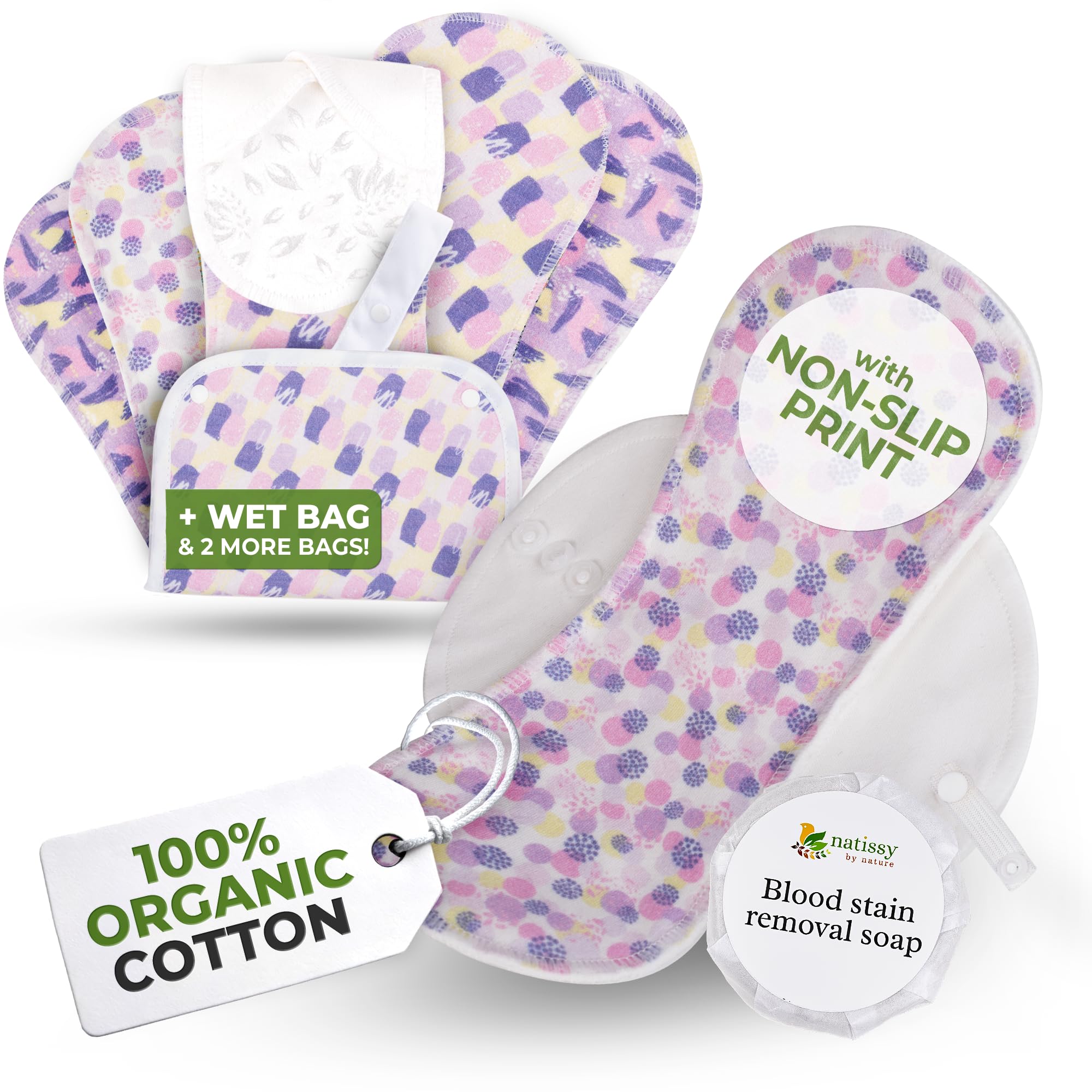 Natissy non-slip grip pad securely stays in underwear for daily wear.