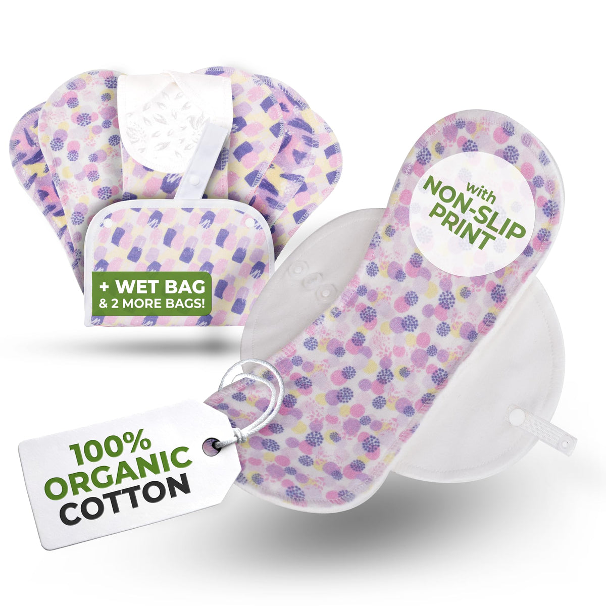 Natissy non-slip print small panty liner stays securely in place for daily wear