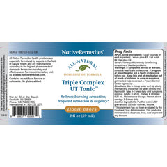 Native Remedies Bladder Plus UltraPack ingredients infographic emphasizes 100% natural remedies