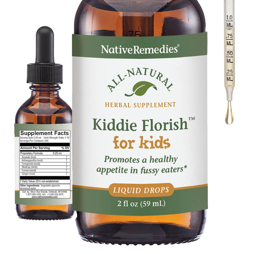 Native Remedies Kiddie Florish bottle front shows natural appetite support.