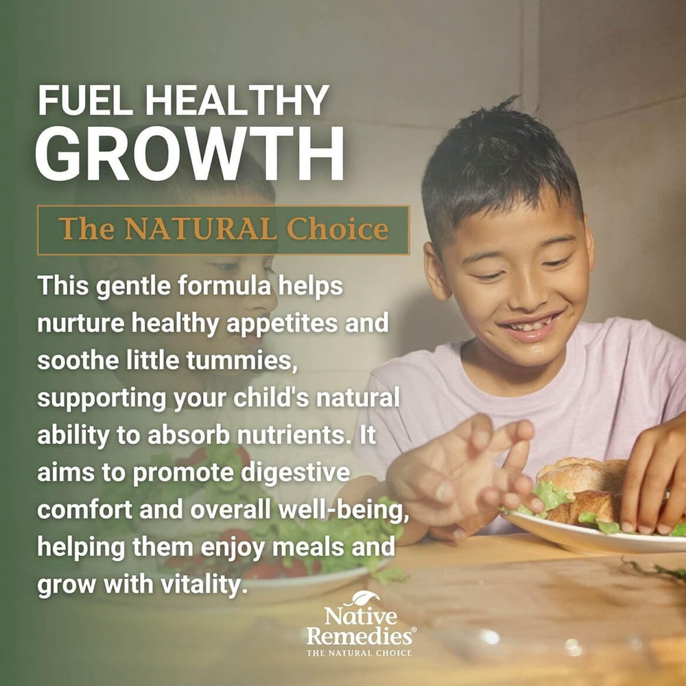 Native Remedies Kiddie Florish glass with juice illustrates convenient routine.