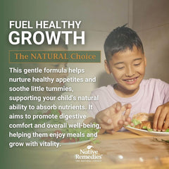 Native Remedies Kiddie Florish glass with juice illustrates convenient routine.