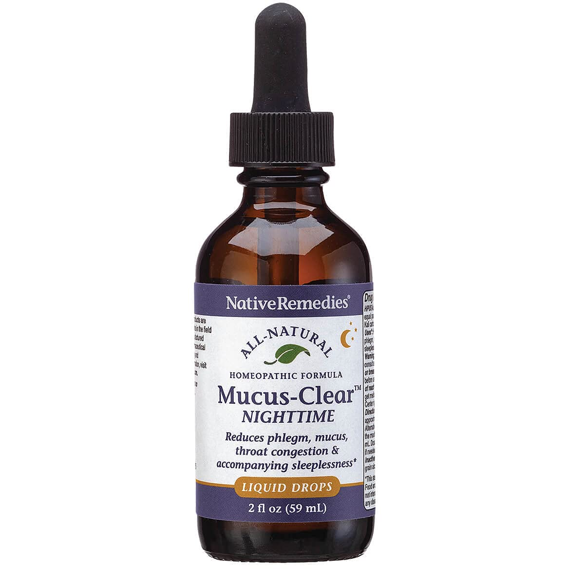 Native Remedies Mucus-Clear Daytime drops provide all-day mucus relief without stimulants.