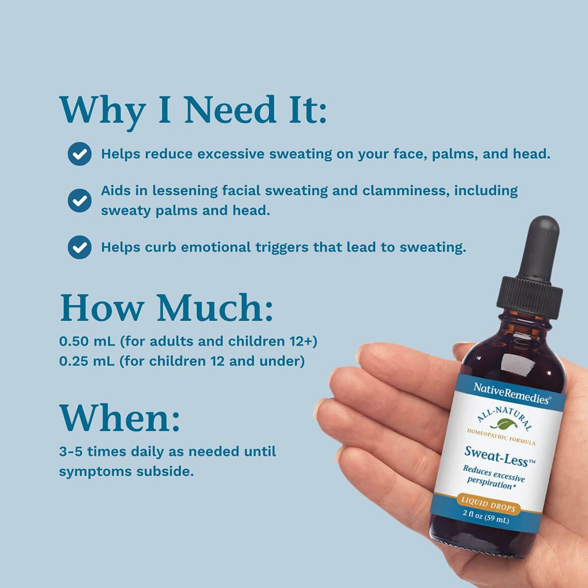 Native Remedies Sweat-Less cap-top demonstrates easy on-the-go dosing