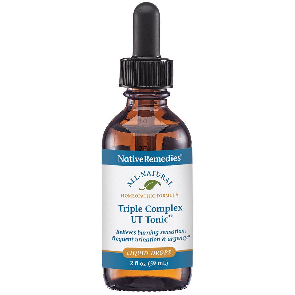 Native Remedies Triple Complex UT Tonic bottle shown for temporary urinary comfort