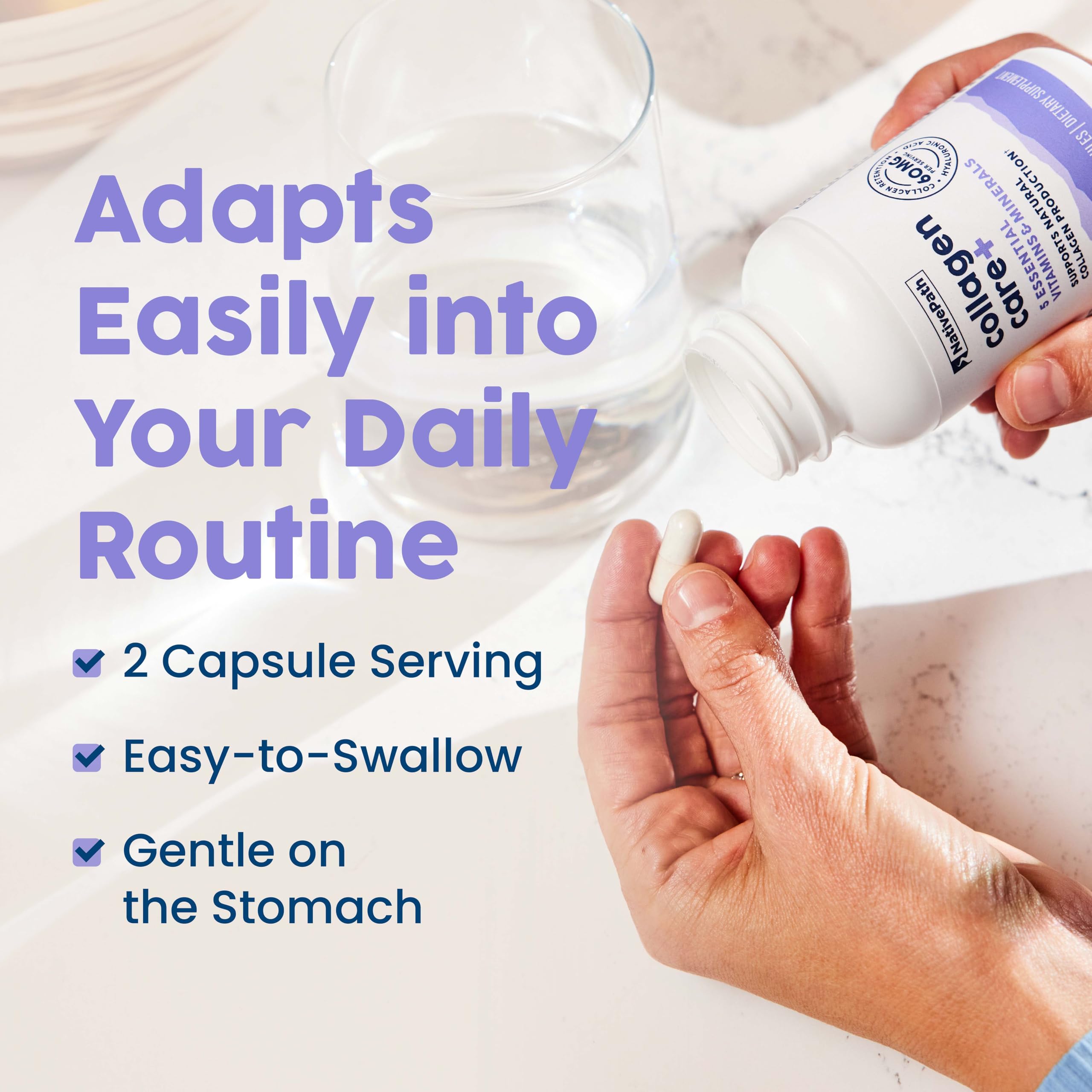 NativePath Collagen Care+ packaging with natural imagery, promotes healthy vitality.