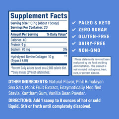 NativePath collagen peptides vanilla bean powder dissolves smoothly in a cup of coffee.