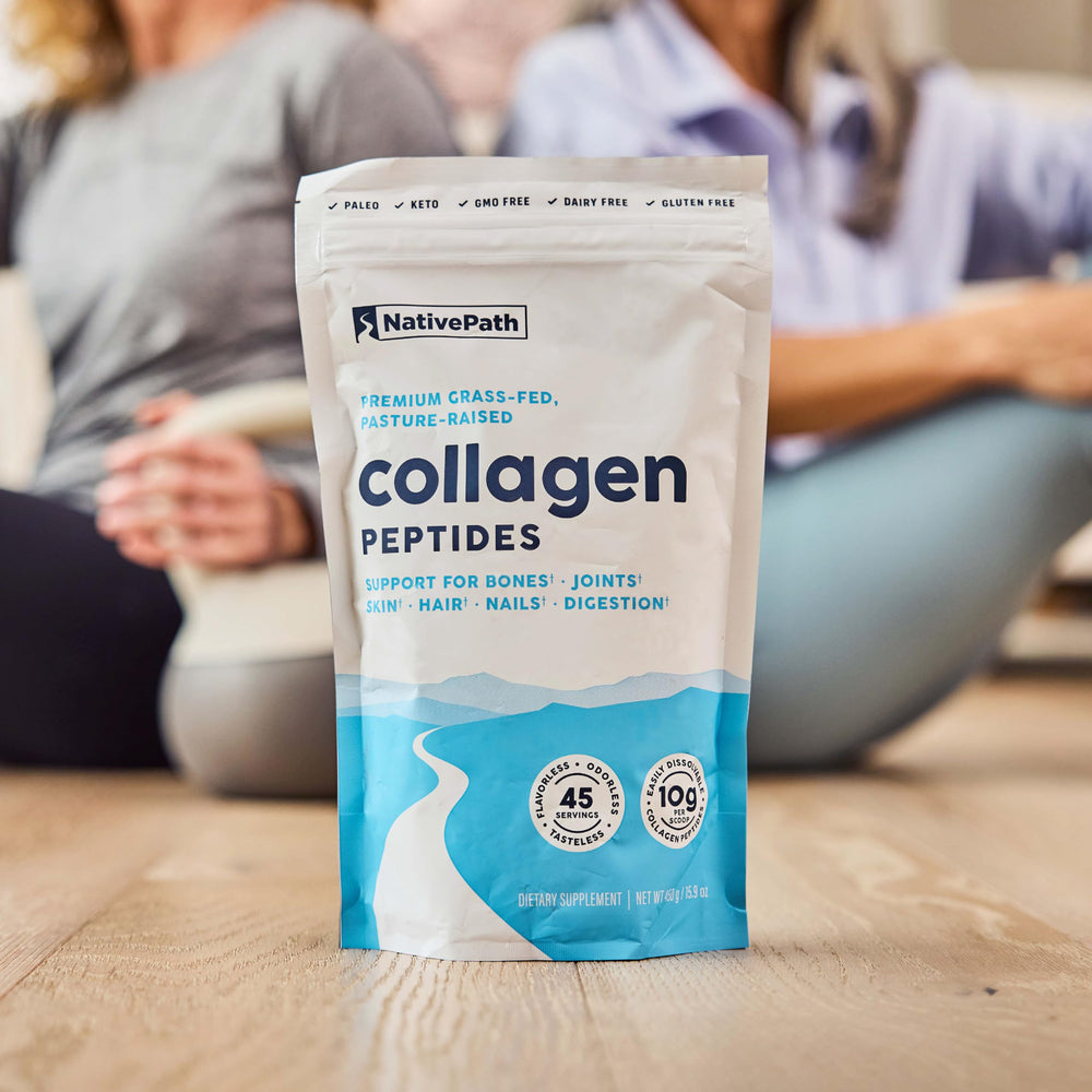 NativePath collagen peptides serving card suggesting simple daily use