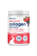 NativePath Collagen Peptides Wild Berry tub packaging for daily beauty support