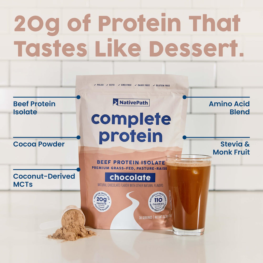 NativePath packaging displays gluten-free and zero sugar icons for clarity