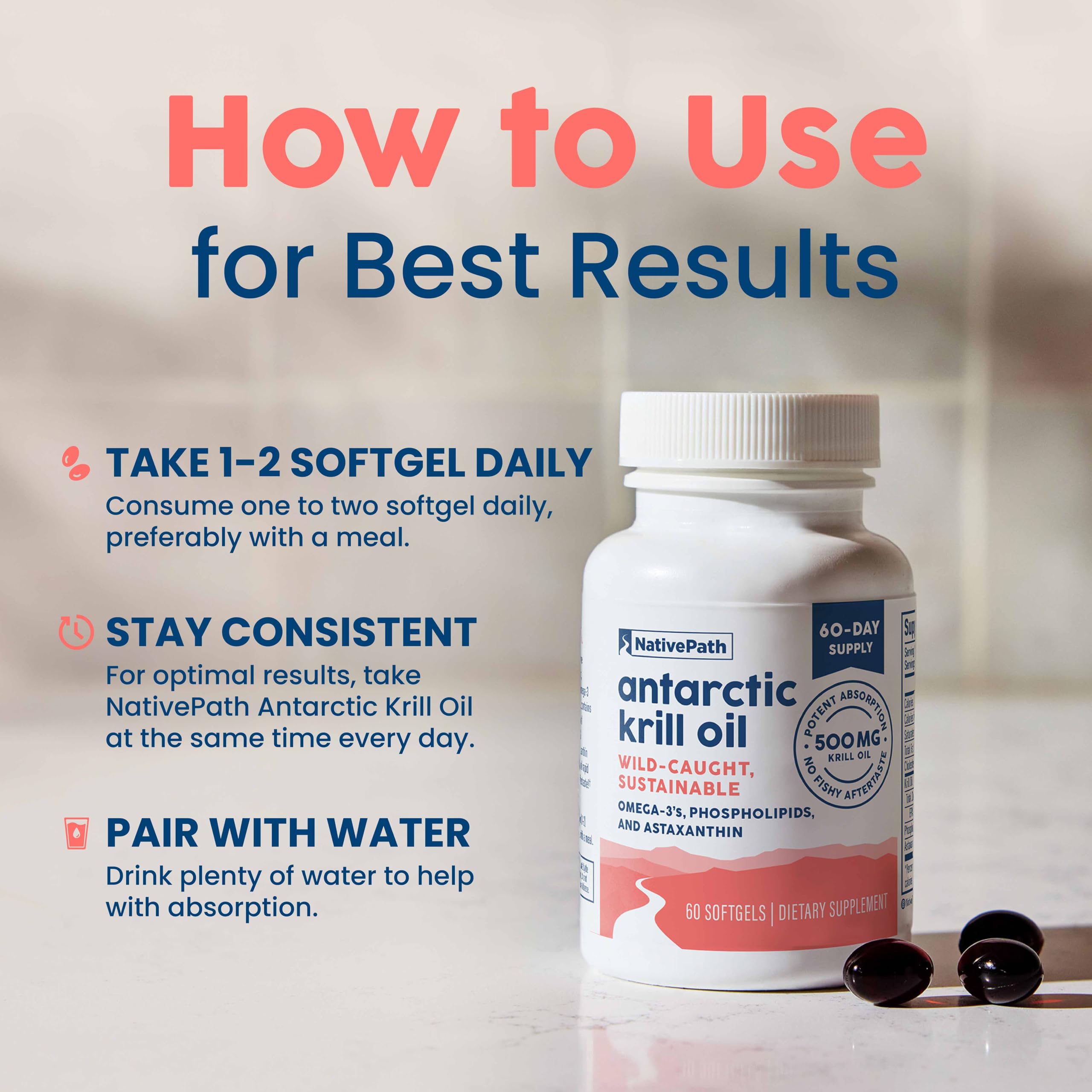 NativePath daily-use scene with a softgel pairing for routine care.