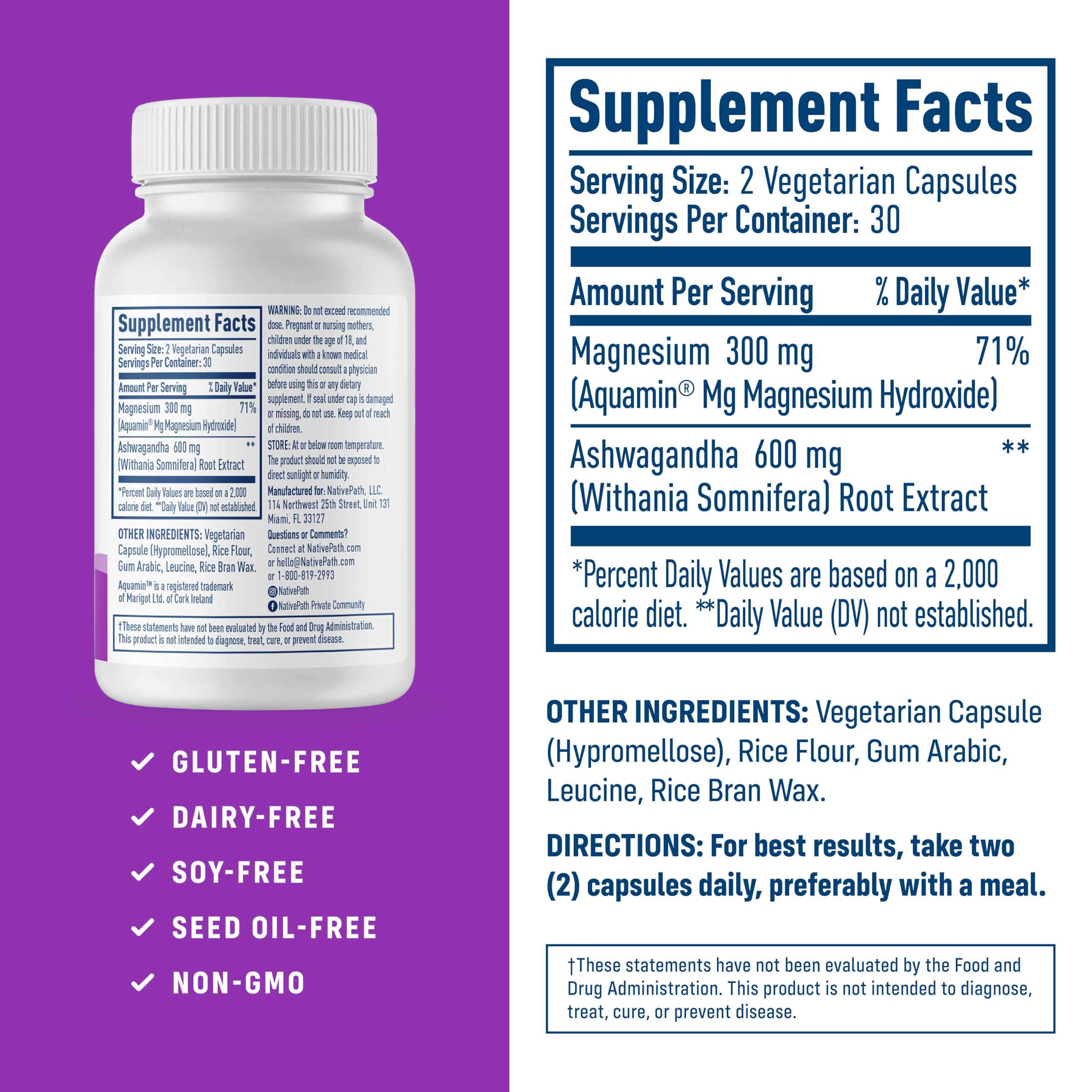 Close-up of Native Balance bottle highlighting purity and labeling