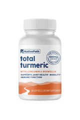 NativePath turmeric curcumin softgels bottle for joint wellness