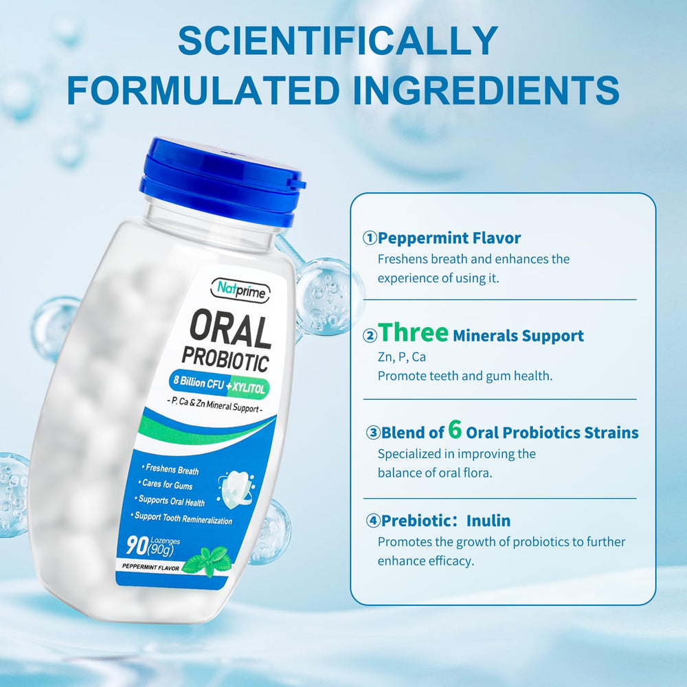 Natprime mineral elements icons support minerals for teeth and gums.