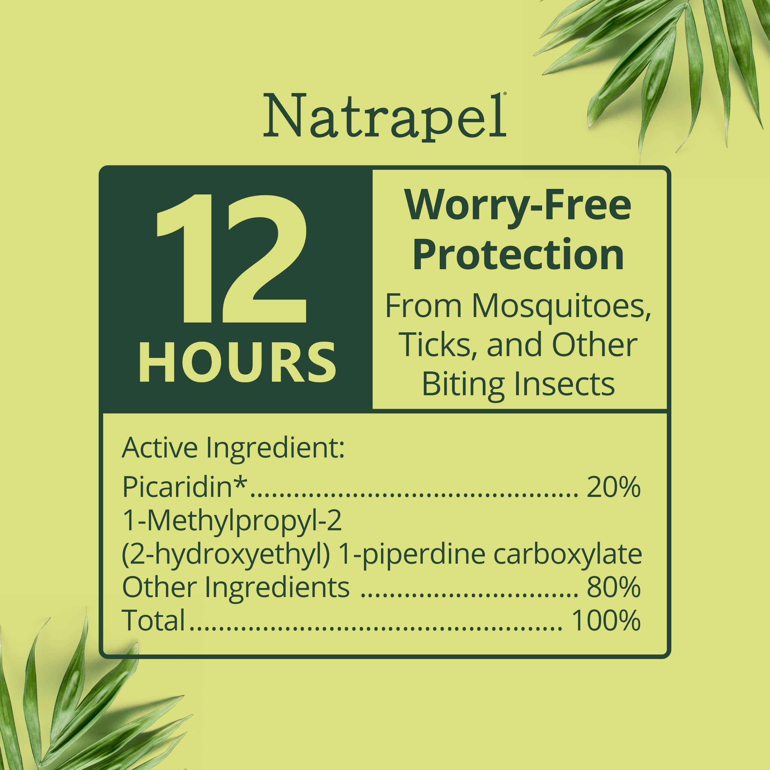 Natrapel 20% picaridin wipes offer long-lasting outdoor protection against pests.