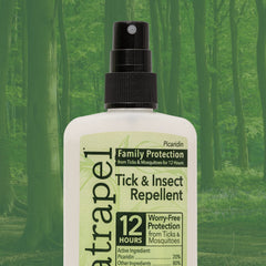 Natrapel family-use scene during hiking and other outdoor activities.