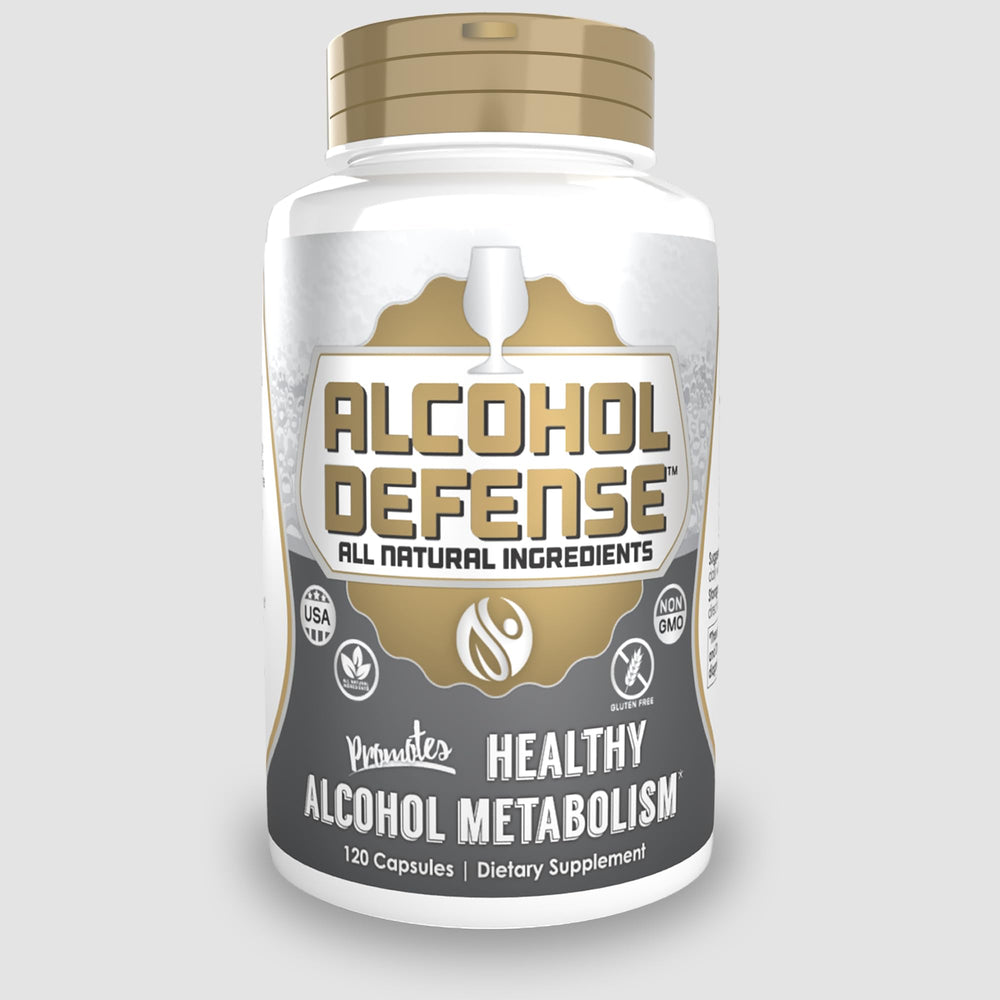 Natrium Health Alcohol Defense capsules bottle for post-drinking support