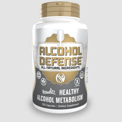 Natrium Health Alcohol Defense capsules bottle for post-drinking support