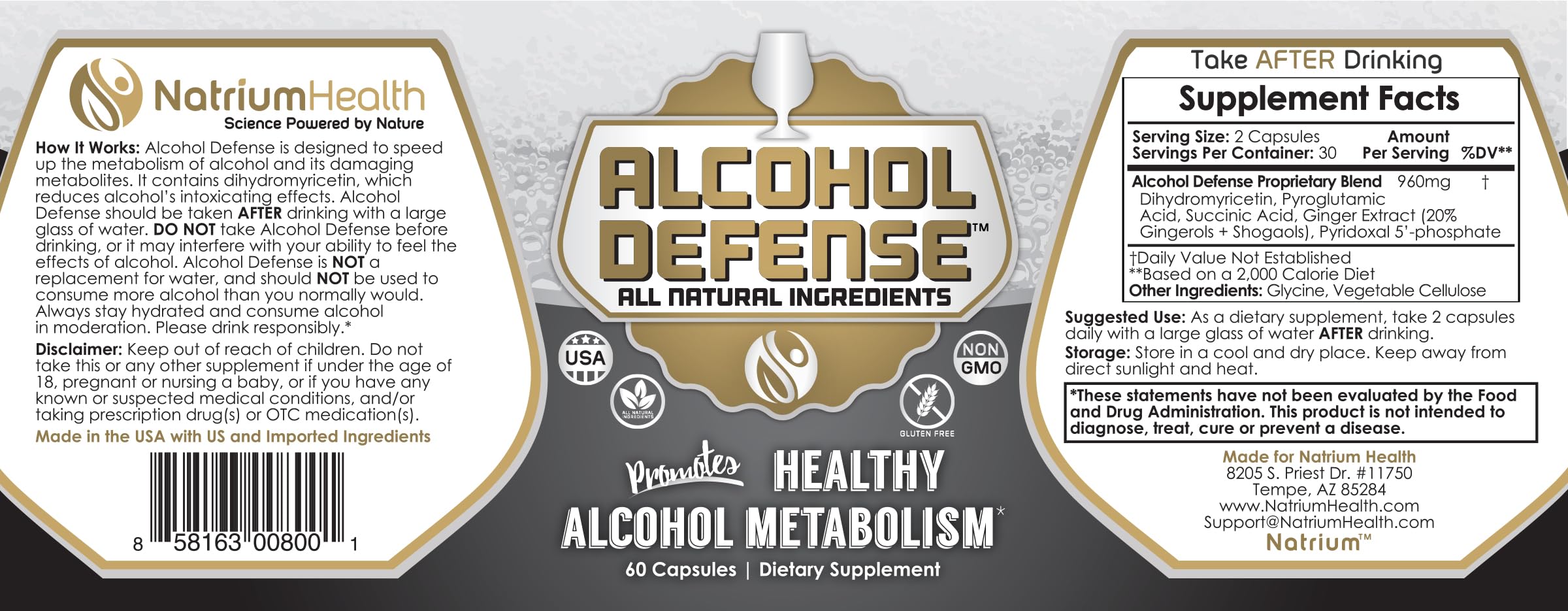 Natrium Health ginger extract emphasizes natural metabolism components