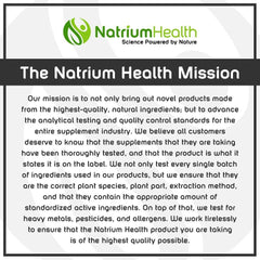 Natrium Health gluten-free non-GMO badge on packaging