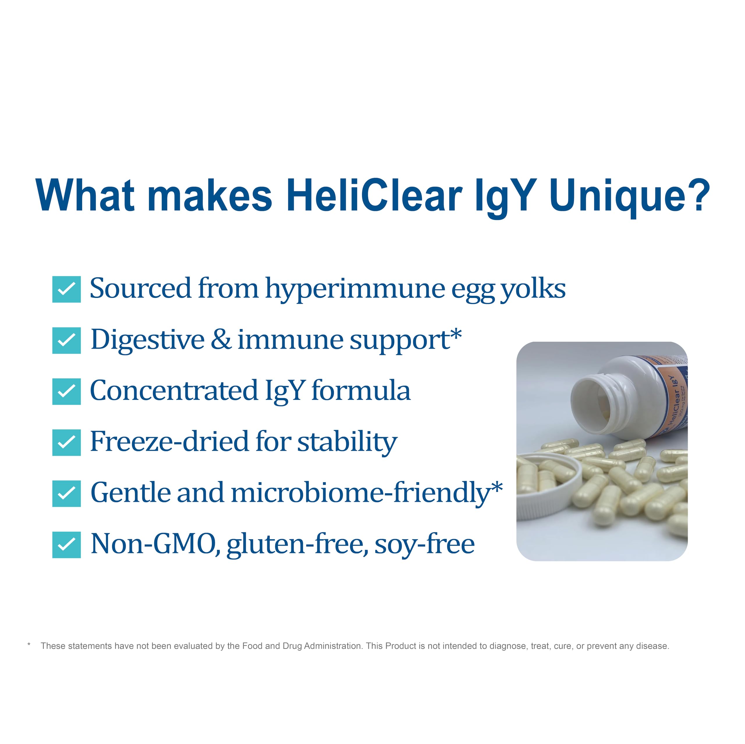 NATRIVIGA Heliclear IgY dairy-free formulation suitable for dairy-free diets.