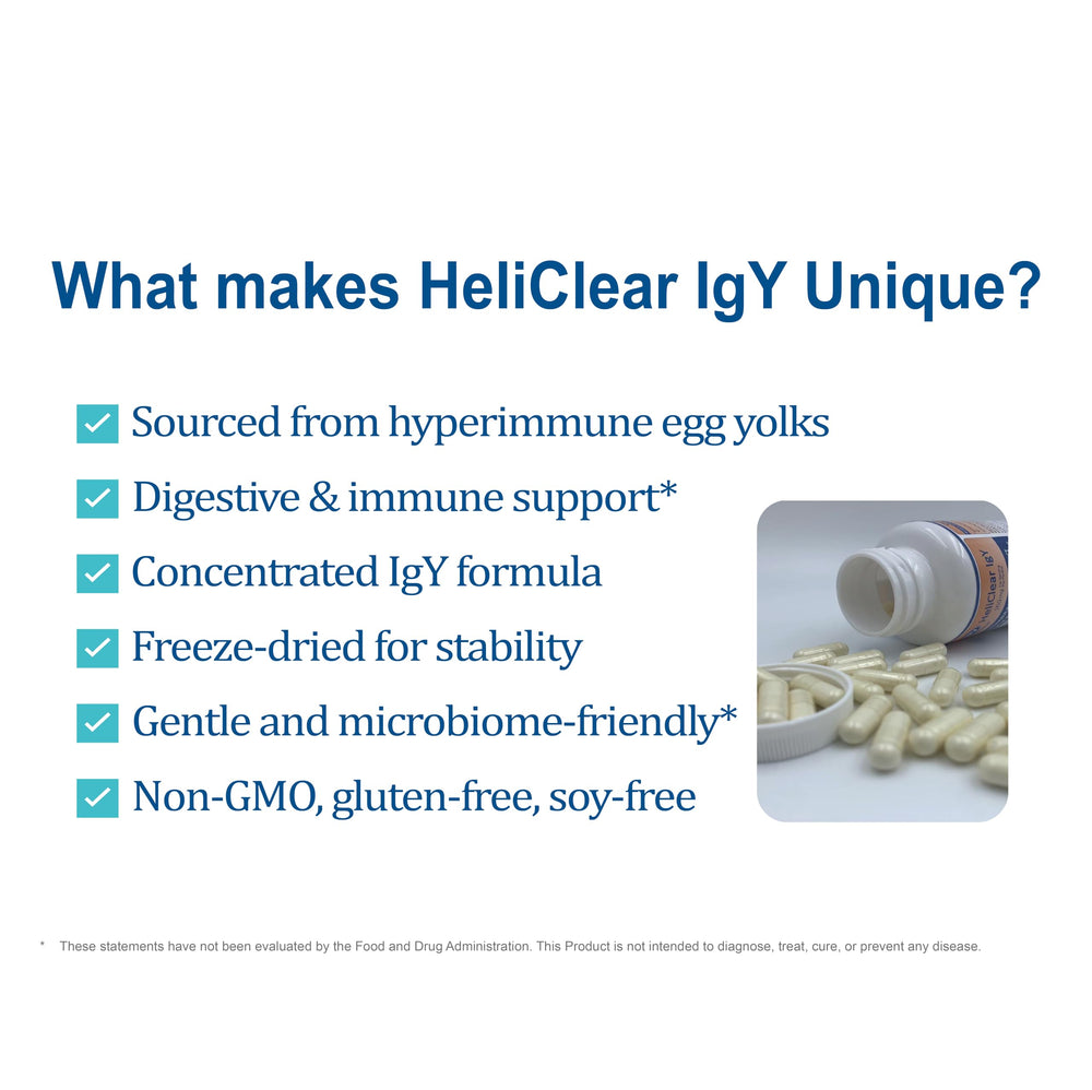 NATRIVIGA Heliclear IgY dairy-free formulation suitable for dairy-free diets.