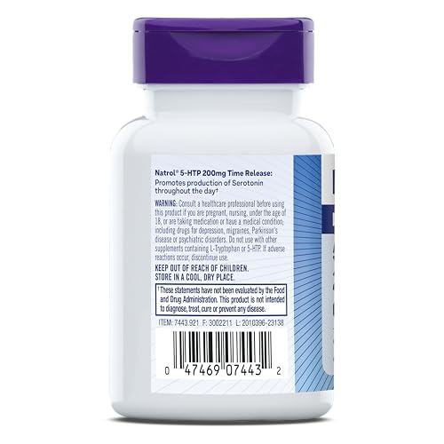 Natrol 5-HTP packaging emphasizes allergen-free formulation notes