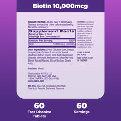 Display of Natrol Beauty Biotin 12-pack for ongoing daily supplementation.