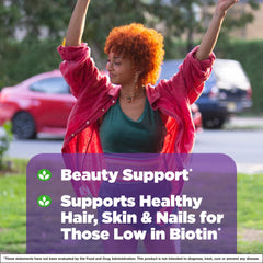 Natrol Biotin fast-dissolve tablet taken on the tongue without water.