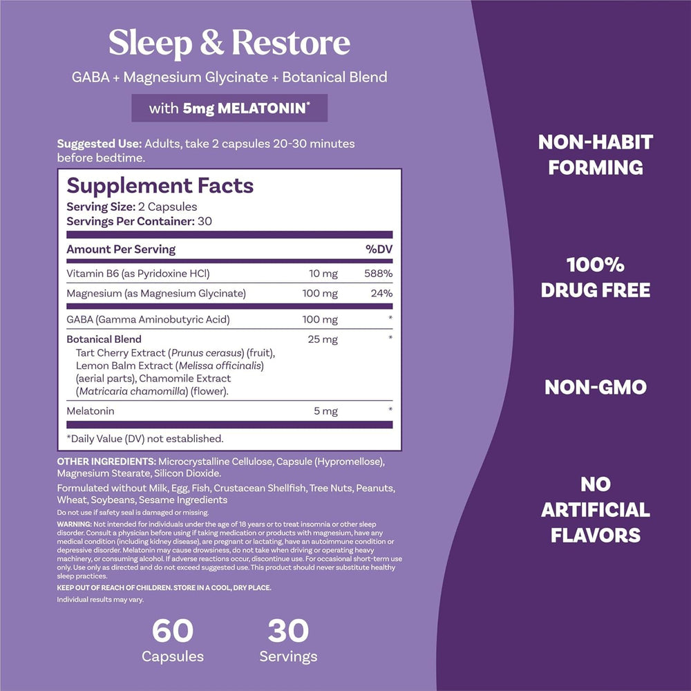 Natrol botanical blend Tart Cherry Lemon Balm Chamomile closeup
