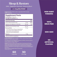 Natrol botanical blend Tart Cherry Lemon Balm Chamomile closeup