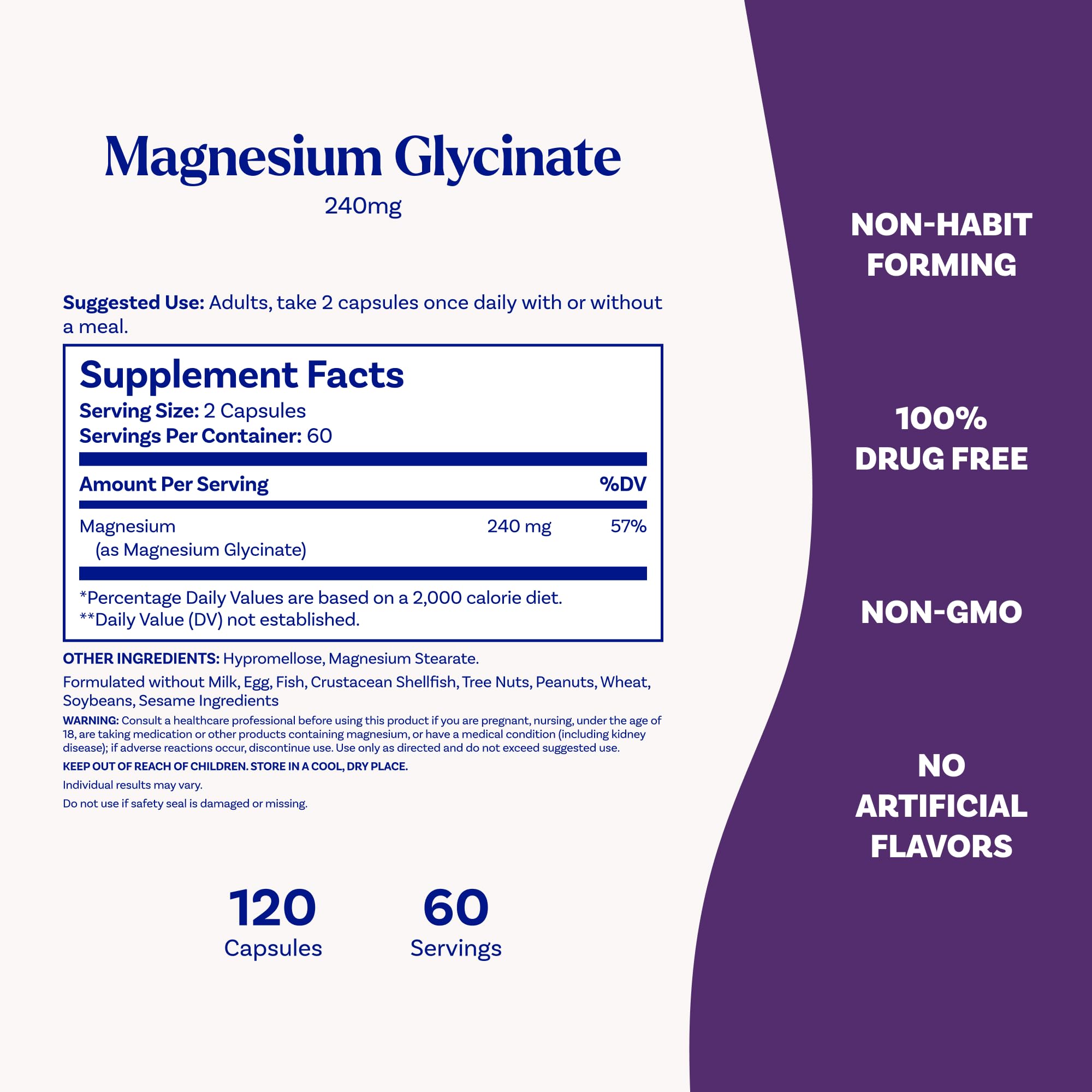 Natrol Magnesium Glycinate bottle with water scene suggesting simple daily intake.
