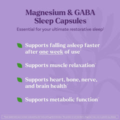 Natrol Sleep & Restore GABA and magnesium glycinate components for calm sleep.