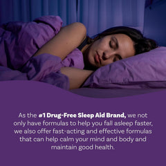Natrol Sleep & Restore nighttime routine scene with relaxed sleeper