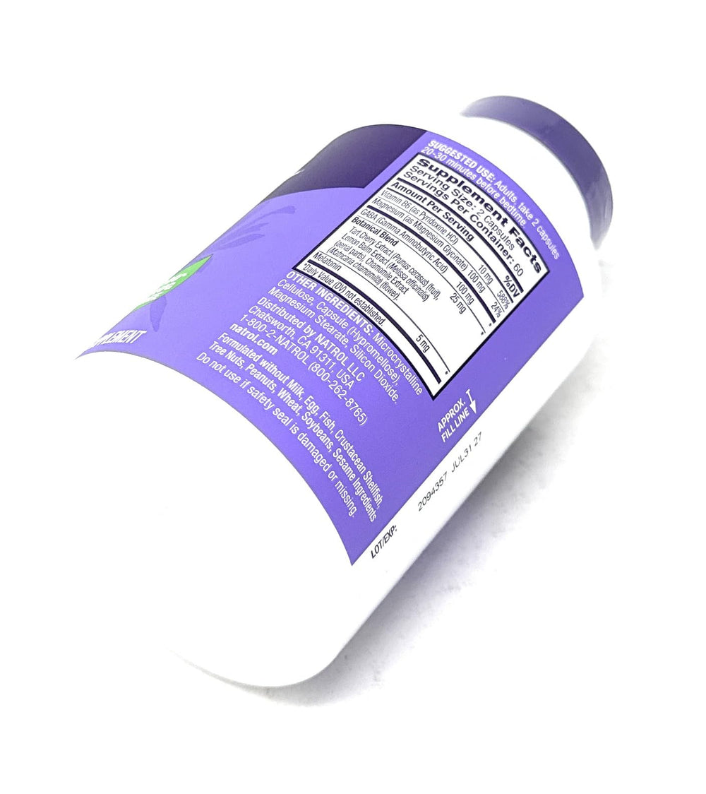 Vitamin B6 symbol highlights wellness support with Natrol Sleep & Restore
