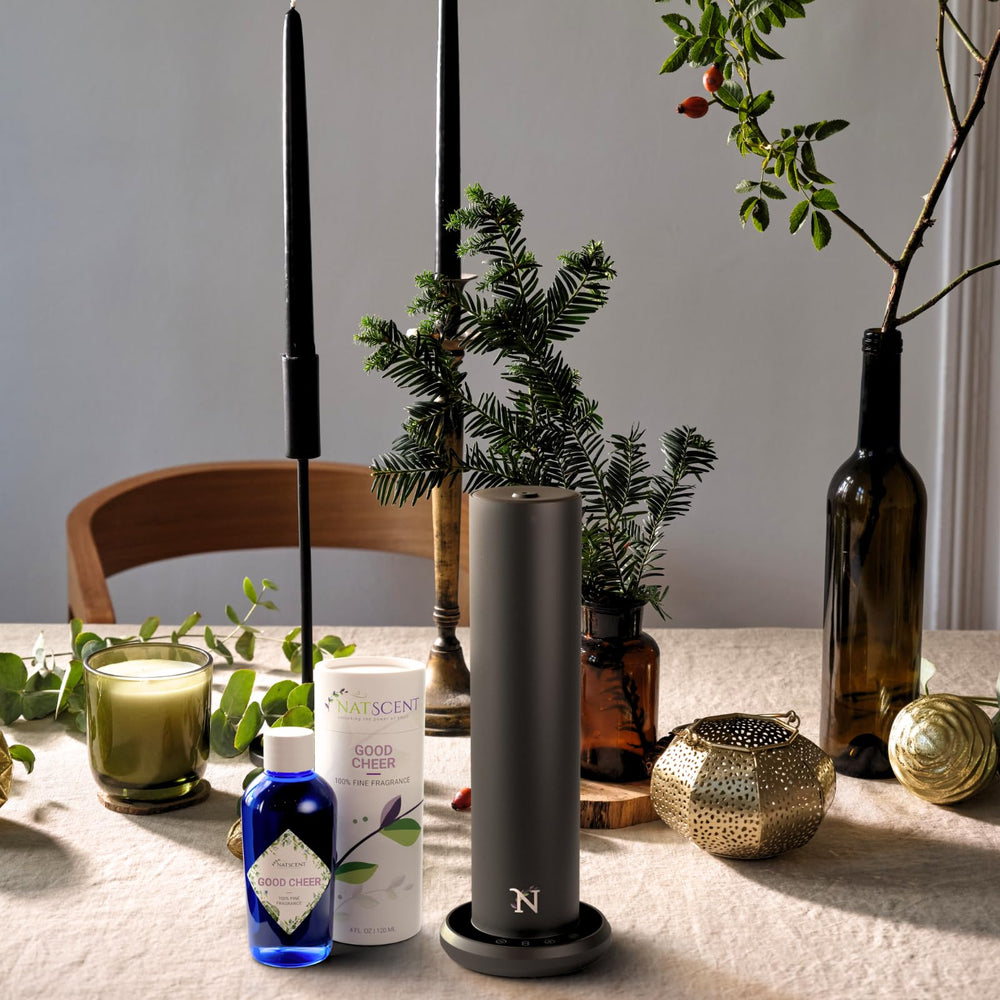 Natscent Good Cheer compatible with any diffuser or water-based units.